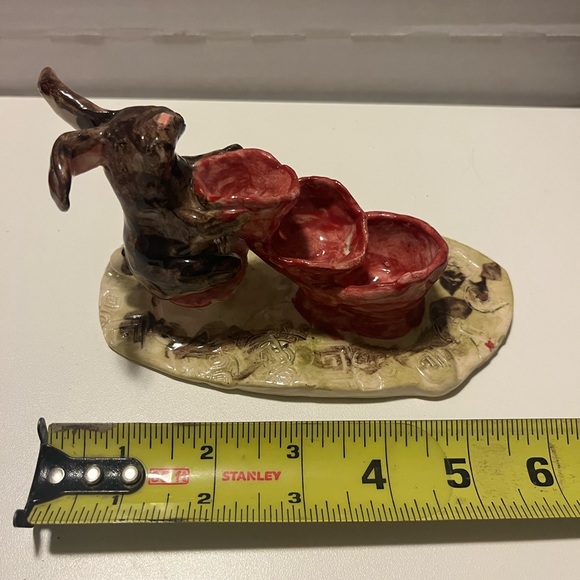 Ceramic Rabbit with Red Accents - Picture 3 of 4